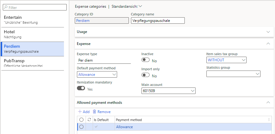 travel expense report deutsch