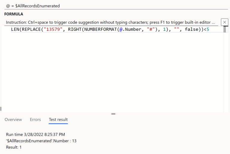 Test for odd number